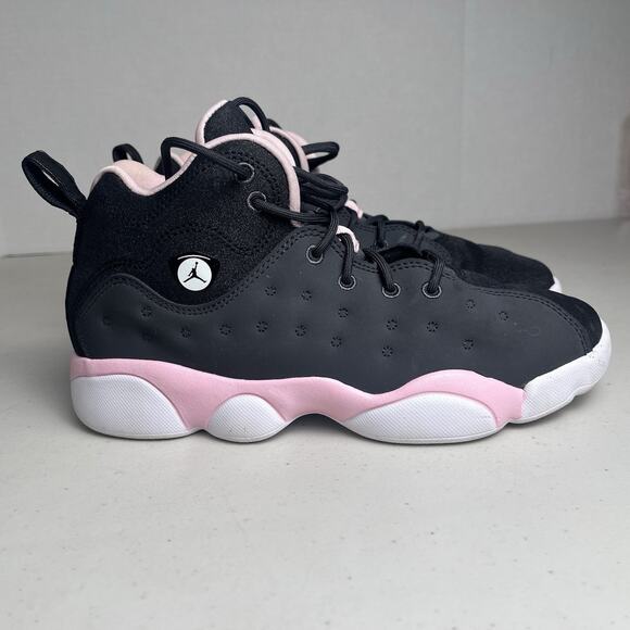 Jordan Jumpman Team II GS Girls 3Y Anthracite Black & Pink Sneakers 820276-060 - Picture 3 of 12